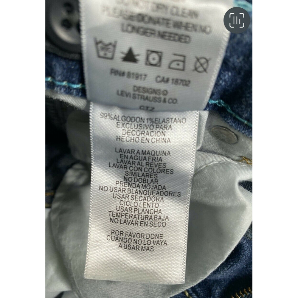 Levi's Little Girl Skinny Jeans Size 10 Regular - Picture 9 of 10